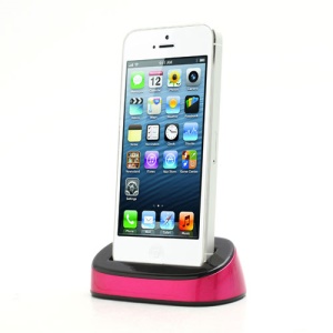 Desktop Dock Docking Station Stand Charger for iPhone 5 - Rose