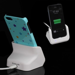 Sync Desktop Charger Station Cradle Dock Docking for iPhone 5 - White