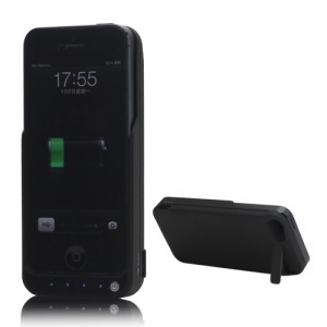 4200mAh Portable External Backup Battery Charger Case Stand for iPhone 5 - Black
