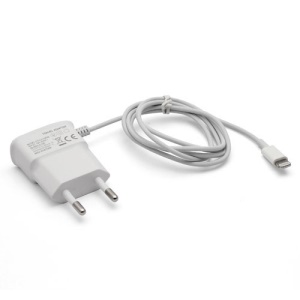 8 Pin Home Wall Travel Charger for iPhone 5 iPod Touch 5 Nano 7 iPad Mini - EU Plug / White