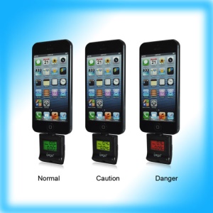 Lighting 8pin Backlight Screen Alcohol Tester Analyzer Detector Breathalyzer for iPhone 5 iPad 4 Mini iPod Touch 5 - Black