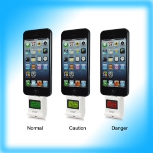 Lighting 8pin Backlight Screen Alcohol Tester Analyzer Detector Breathalyzer for iPhone 5 iPad 4 Mini iPod Touch 5 - White