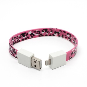 Flat 8pin Lightning to USB Data Charging Cable for iPhone 5 / iPad / iPod - Rose / White / Black