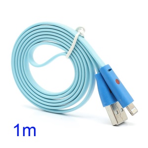 Smile Luminescence 8 Pin Lightning USB Data Sync Cable Charging Cord for iPhone 5 iPad 4 - Light Blue