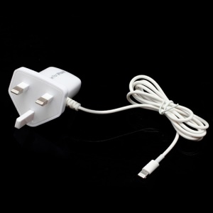 Travel AC Wall Charger Adapter with Lightning Line for iPhone 5 iPad Mini iPad 4 iPod Touch 5 Nano 7 - UK Plug