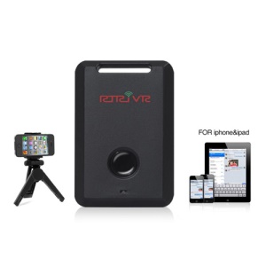 2 in 1 Wireless Bluetooth Remote Camera Shutter Control w/ Anti-lost Alarm for iOS 5.0 Later iPhone iPad - Black