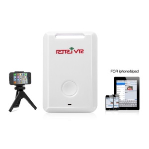 2 in 1 Wireless Bluetooth Remote Camera Shutter Control w/ Anti-lost Alarm for iOS 5.0 Later iPhone iPad - White