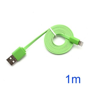 Noodle Style 1M Lightning 8 Pin to USB Data Cable Cord for iPhone 5 iPod Touch 5 iPod Nano 7 iPad Mini - Green
