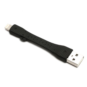 6cm Pocket-Size USB Charger Data Cable for iPhone 5 / iPad Mini / 4 iPod Touch 5 / Nano 7 - Black