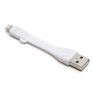 6cm Pocket-Size USB Charger Data Cable for iPhone 5 / iPad Mini / 4 iPod Touch 5 / Nano 7 - White