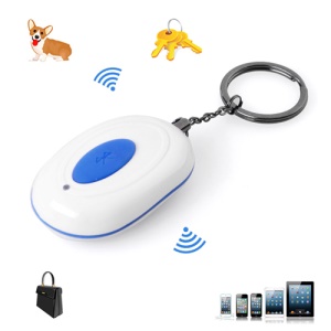 Bluetooth 4.0 Wireless Anti-lost Burglar Safety Alarm KeyChain for iPhone 4S 5 iPad - White