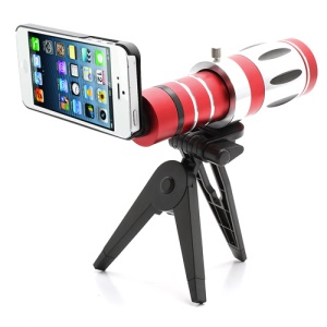 20x Magnifier Telescope Telephoto Camera Lens + Tripod + Back Case for iPhone 5