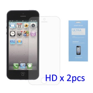 2PCS Ultra Clear LCD Screen Protector Film Cover for iPhone 5