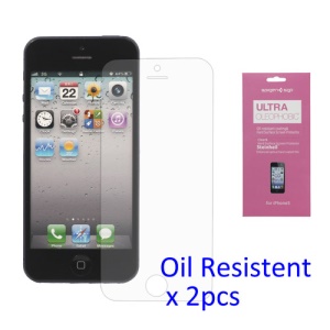 2PCS Oil-resistant  LCD Screen Protector Guard Film for iPhone 5