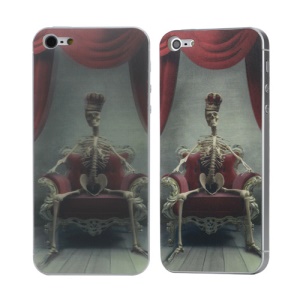 3D Cool Skeleton Wearing Crown Decal Sticker Cover Accessories for iPhone 5