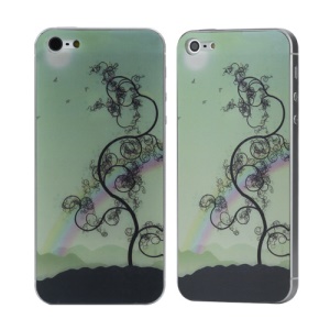 Beautiful Tree Rainbow 3D Effect Back Decal Sticker Cover Accessories for iPhone 5