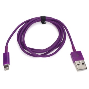 Colored Lightning to USB Data Charge Cable for iPhone 5 / iPod Touch 5 / iPod Nano 7 / iPad Mini / iPad 4 (1M) - Purple