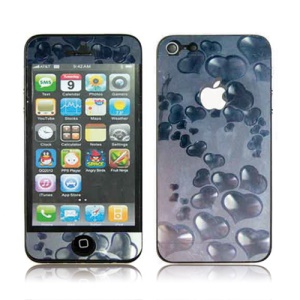 3D Hearts iPhone 5 Front and Back Full Body Guard Film with Cutouts for Apple and iPhone Logo