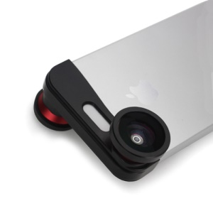 3in1 Detachable Wide Angle Micro Lens + 180 Degree Fish Eye Lens for iPhone 5