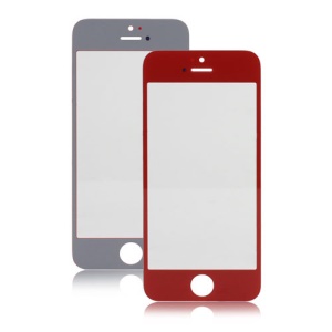 Front Screen Outer Glass Lens Replacement Part for iPhone 5 - Red