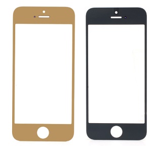 Electroplating Golden Front Outer Screen Glass Lens Replacement for iPhone 5 (Generic)