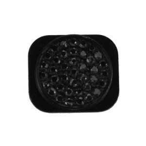 Bling Bling Rhinestone Home Button Key for iPhone 5 - Black