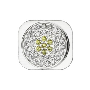 Glittering Rhinestone Home Button Replacement for iPhone 5 - Silver / White / Gold