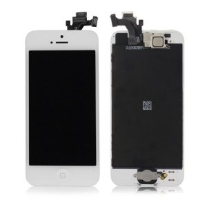 iPhone 5 LCD Assembly w/ Touch Screen + Digitizer Frame + Front Camera + Home Button + Home Button Holder - White