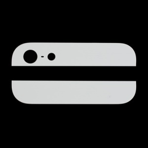 Top and Bottom Glass Cover Replacement for iPhone 5 Back Housing (OEM) - White