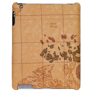 World Map Paster Hard Skin Case for iPad 2