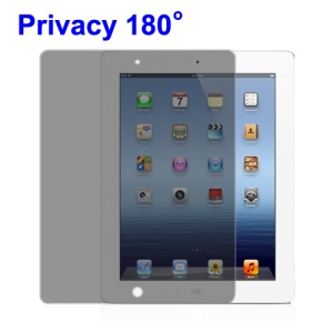Privacy Screen Protector for iPad 2nd 3rd Generation The New iPad 4G LTE / Wi-Fi (180 Degree)