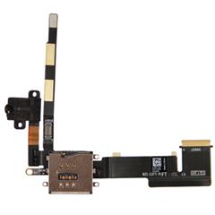 Original Audio Jack Flex Cable with 3G Card Holder Connector for iPad 2 WiFi + 3G