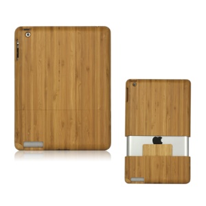 Detachable Hand Carved Wood Wooden Case for iPad 2