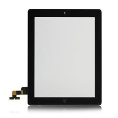 iPad 2 Touch Screen Digitizer Assembly w/ Front Camera Holder + Home Button + Home Button Holder + Adhesive Tape OEM - Black