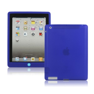 New iPad 2nd 3rd 4th Gen Silicone Case Skin Cover with Home Button - Blue