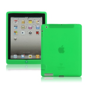 New iPad 2nd 3rd 4th Gen Silicone Case Skin Cover with Home Button - Green