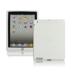New iPad 2nd 3rd 4th Gen Silicone Case Skin Cover with Home Button - White