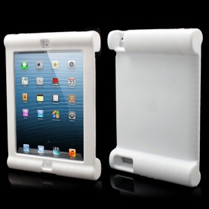 Impact &amp; Shock Resistant Easy Hold Soft Silicone Case for New iPad 2nd 3rd 4th Gen - White
