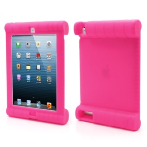 Impact & Shock Resistant Easy Hold Soft Silicone Case for New iPad 2nd 3rd 4th Gen - Rose