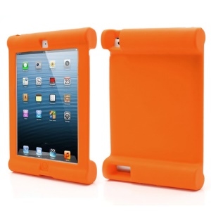 Impact & Shock Resistant Easy Hold Soft Silicone Case for New iPad 2nd 3rd 4th Gen - Orange