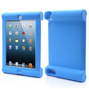 Impact & Shock Resistant Easy Hold Soft Silicone Case for New iPad 2nd 3rd 4th Gen - Blue