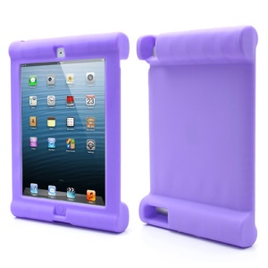 Impact & Shock Resistant Easy Hold Soft Silicone Case for New iPad 2nd 3rd 4th Gen - Purple