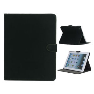 Vintage Smooth Matte Leather Case Cover with Stand for The New iPad 3 iPad 2 4 - Black
