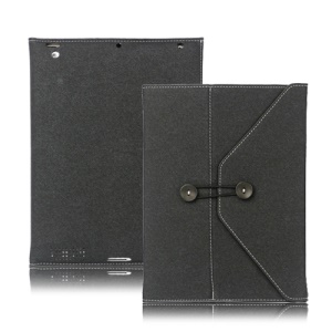 Jeans Cool Style Leather Case Handbag for New iPad 3rd 2nd 4th Generation - Black
