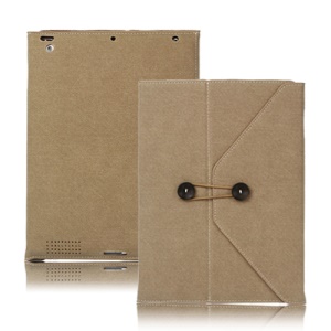 Jeans Cool Style Leather Case Handbag for New iPad 3rd 2nd 4th Generation - Brown