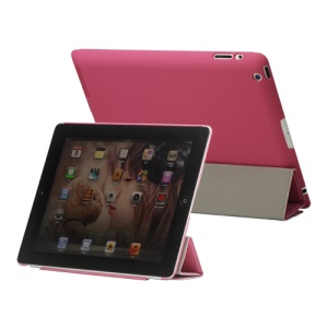 Slim Leather Smart Cover with Stand for iPad 2nd 3rd 4th Gen - Pink