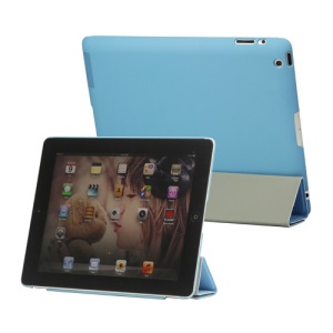 Slim Leather Smart Cover with Stand for iPad 2nd 3rd 4th Gen - Blue