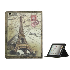 Retro Eiffel Tower Stand Leather Smart Cover for iPad 2nd 3rd 4th Gen