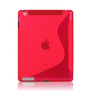 S-Line Wave TPU Gel Case for New iPad 2 3 4  - Rose