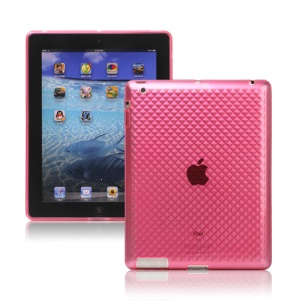Stylish Diamond TPU Skin Cover Case for New iPad 2nd 3rd 4th Gen  - Pink